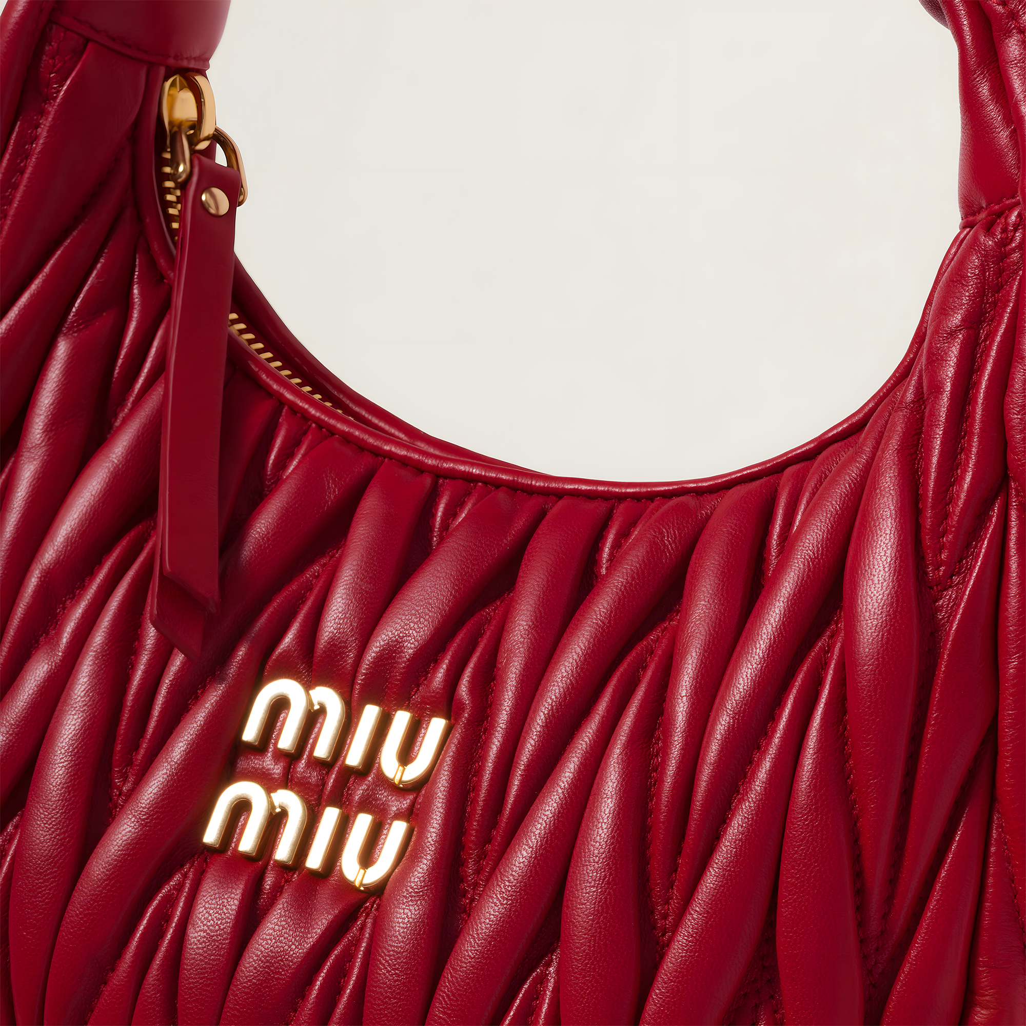 Miu Miu Wander matelassé nappa leather hobo bag