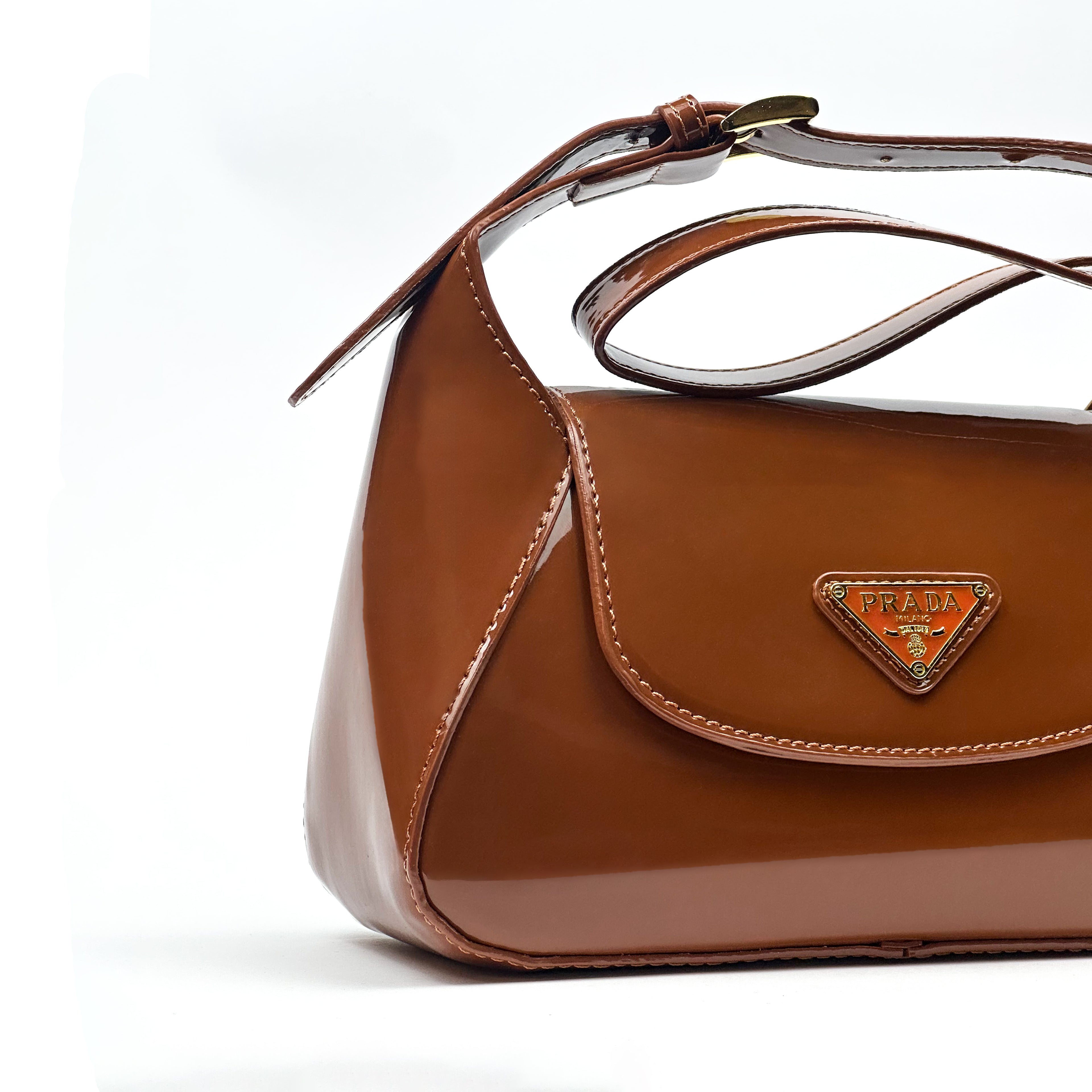 PRADA Flap Shoulder Bag in Leather