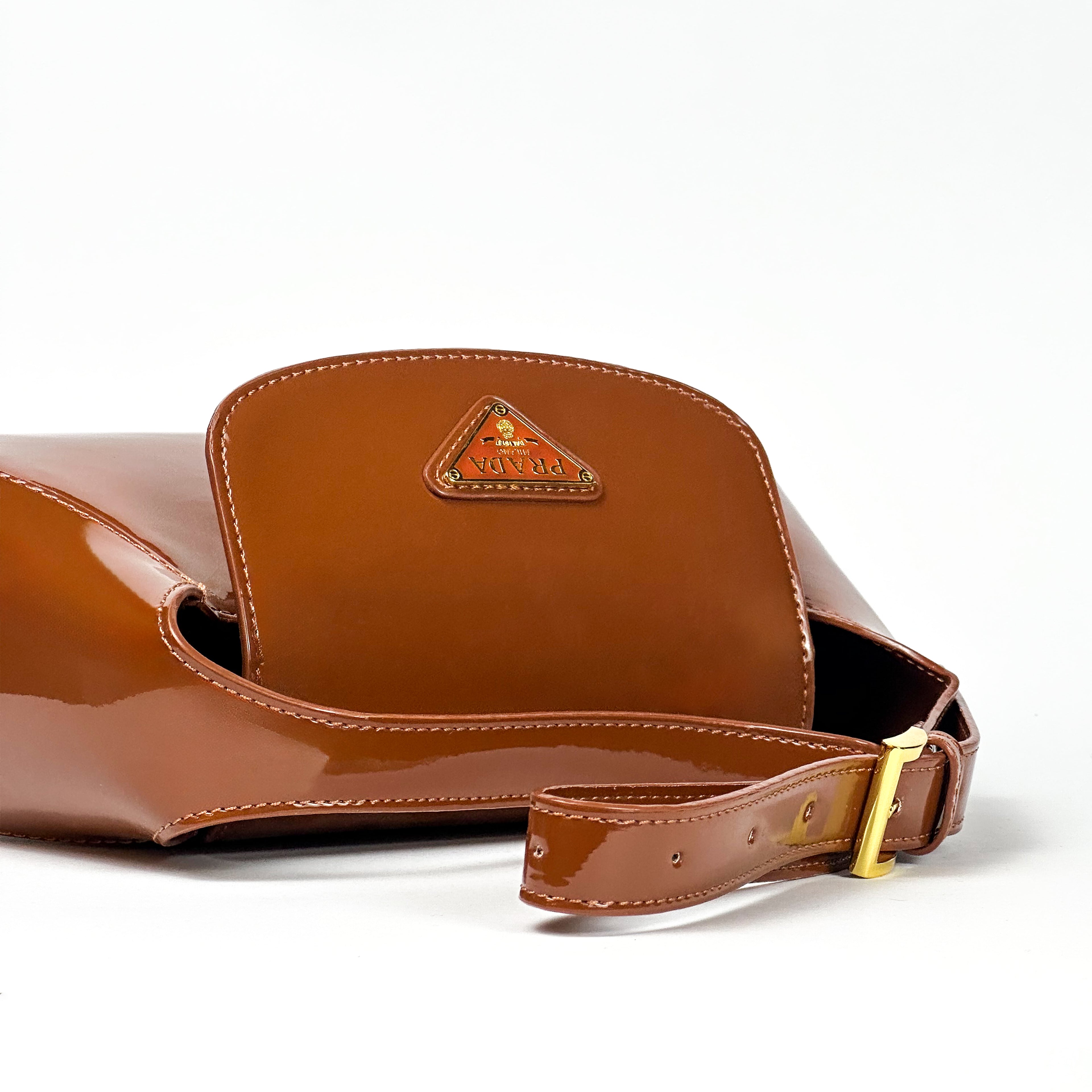 PRADA Flap Shoulder Bag in Leather