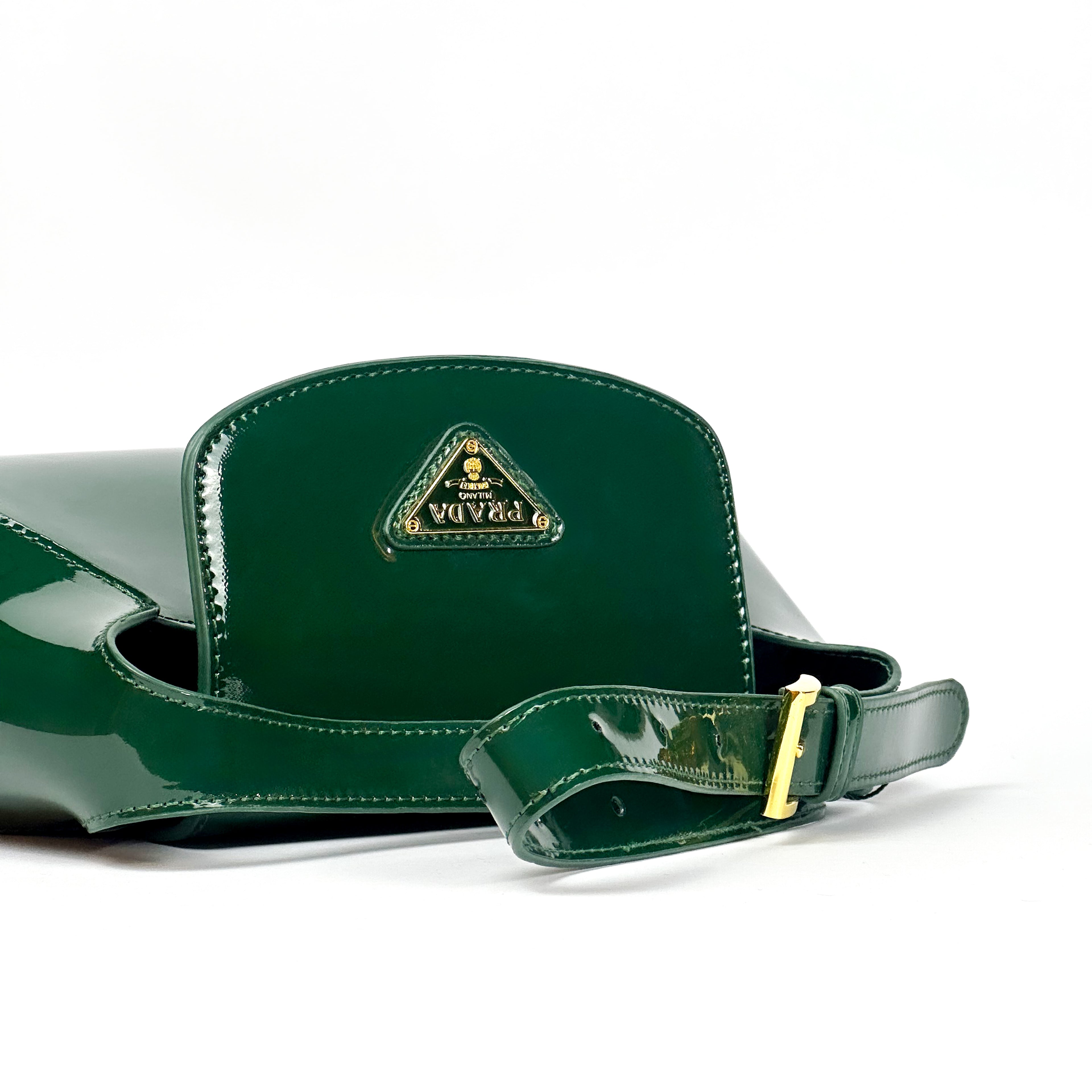 PRADA Flap Shoulder Bag in Leather