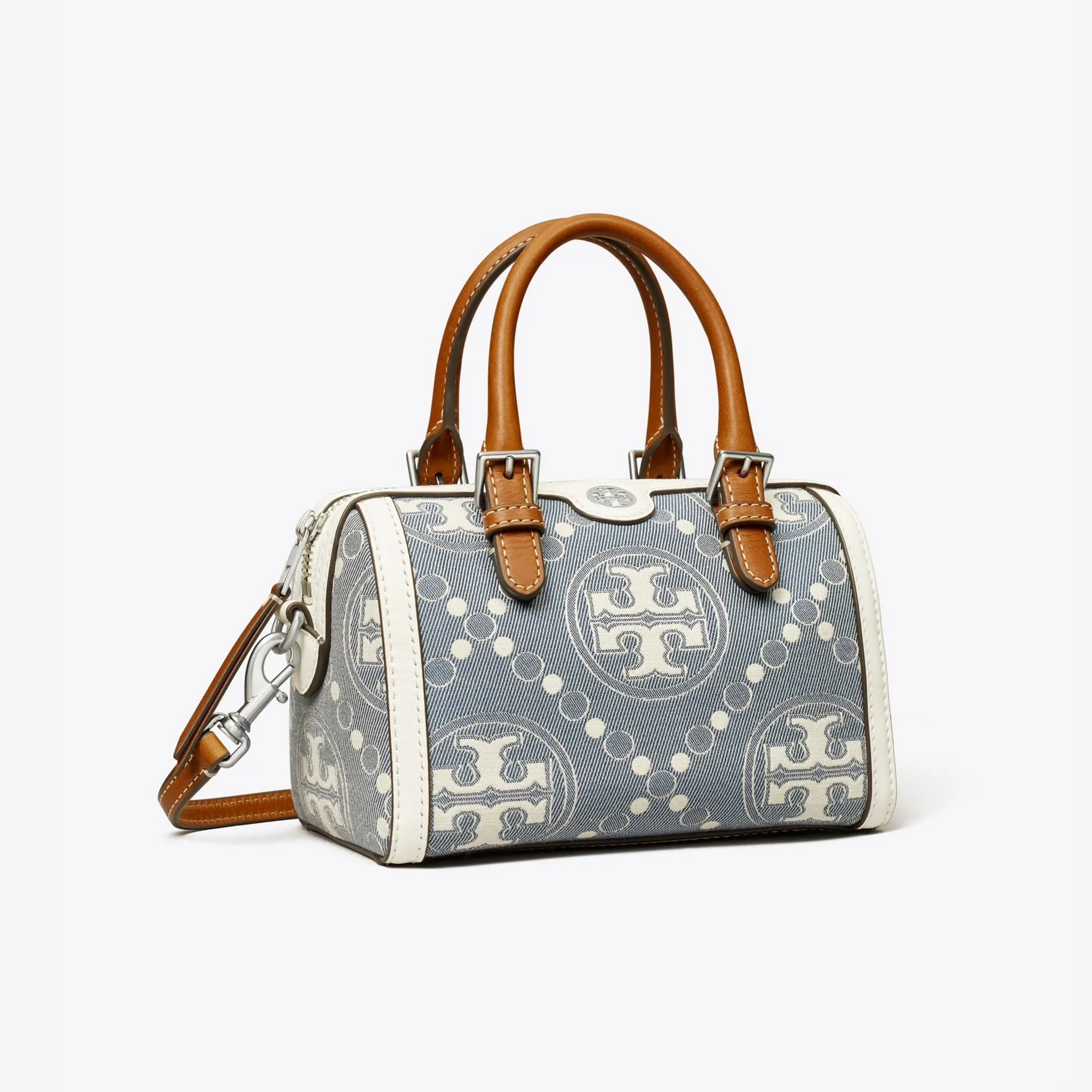 Tory Burch T Monogram Jacquard Barrel Petite Bag