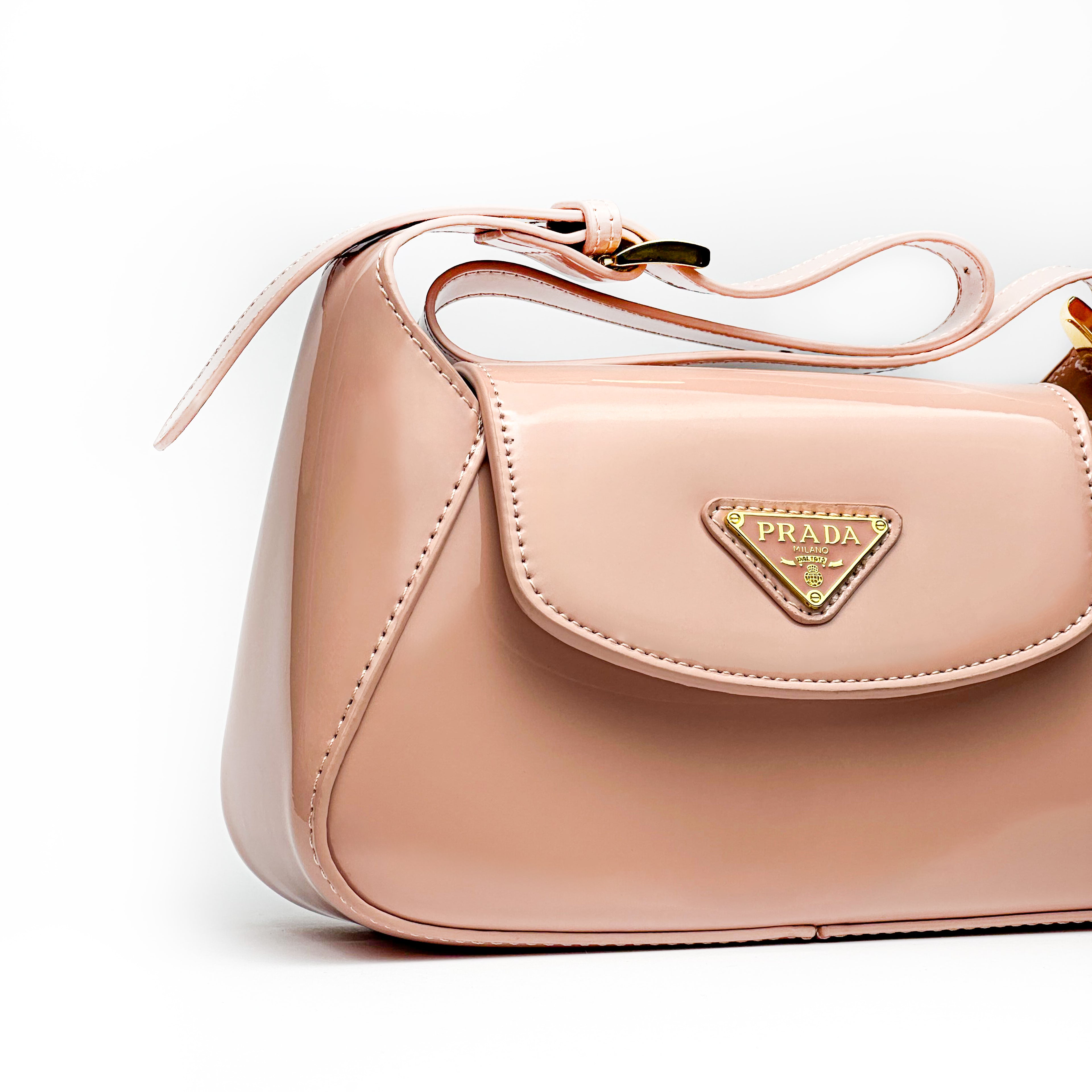 PRADA Flap Shoulder Bag in Leather