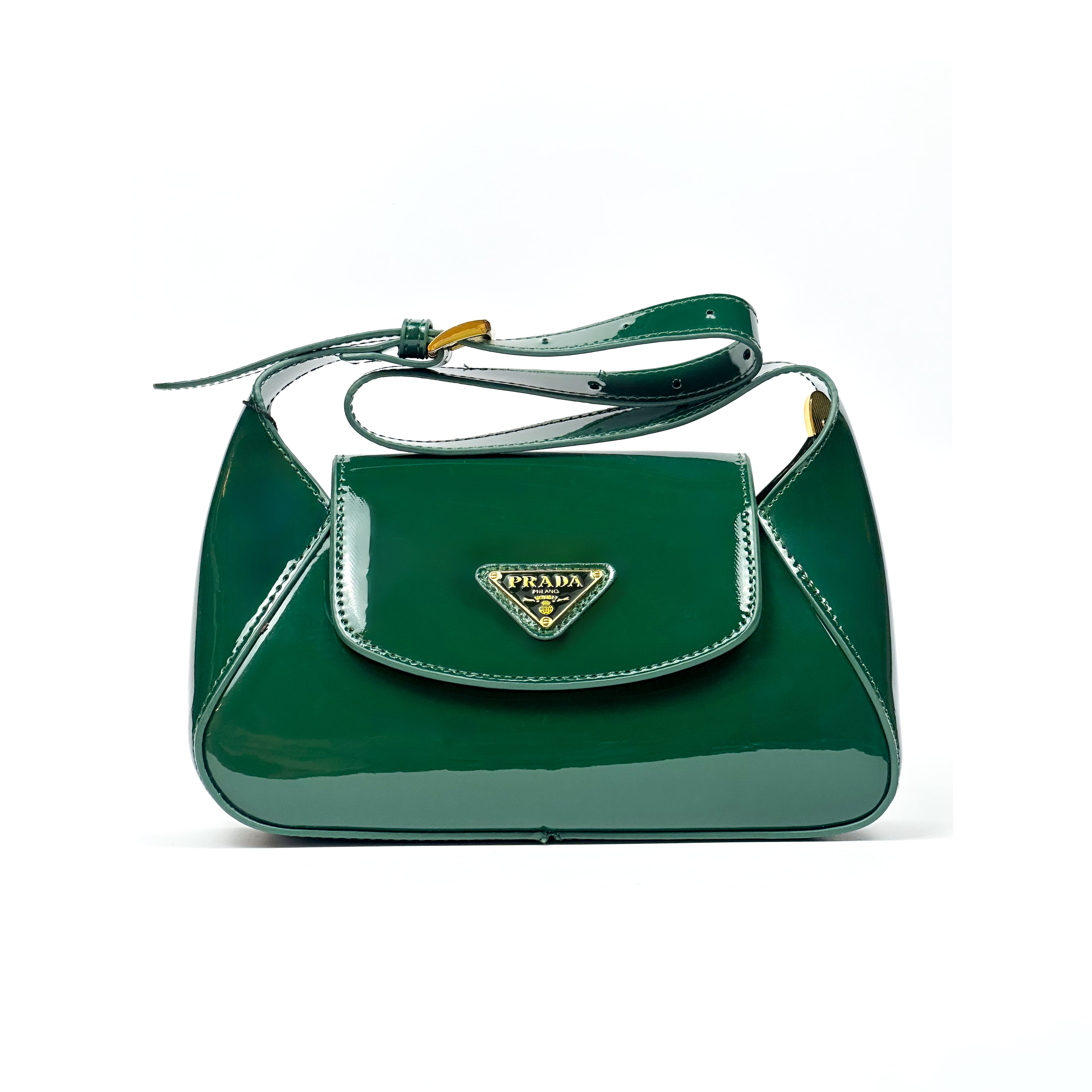 PRADA Flap Shoulder Bag in Leather